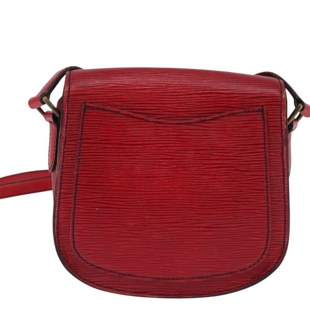 Authentic LOUIS VUITTON Epi Saint Cloud PM Shoulder Bag Red M52217 LV - Picture 9 of 16